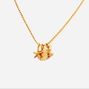 Anchor Shell Starfish Necklace Catherine Weitzman Rose Gold Vermeil